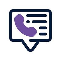 call icon. dual tone icon for your website, mobile, presentation, and logo design. vector