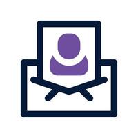 email icon. dual tone icon for your website, mobile, presentation, and logo design. vector