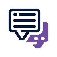 chat icon. dual tone icon for your website, mobile, presentation, and logo design. vector