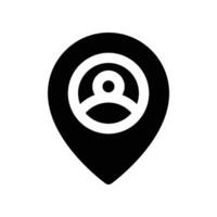 location icon. glyph icon for your website, mobile, presentation, and logo design. vector