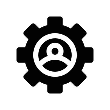 setting icon. glyph icon for your website, mobile, presentation, and logo design. vector