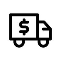 truck icon. line icon for your website, mobile, presentation, and logo design. vector