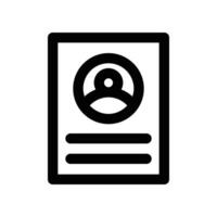 resume icon. line icon for your website, mobile, presentation, and logo design. vector