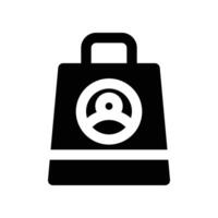 shopping bag icon. glyph icon for your website, mobile, presentation, and logo design. vector