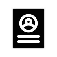 resume icon. glyph icon for your website, mobile, presentation, and logo design. vector
