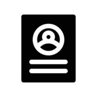 resume icon. glyph icon for your website, mobile, presentation, and logo design. vector