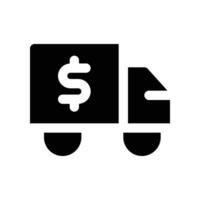 truck icon. glyph icon for your website, mobile, presentation, and logo design. vector