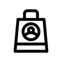 shopping bag icon. line icon for your website, mobile, presentation, and logo design. vector