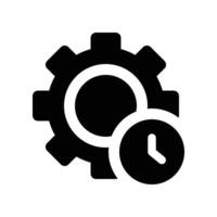 time management icon. glyph icon for your website, mobile, presentation, and logo design. vector