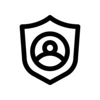 employee protection icon. line icon for your website, mobile, presentation, and logo design. vector