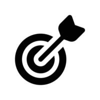 target icon. glyph icon for your website, mobile, presentation, and logo design. vector