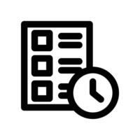 deadline icon. line icon for your website, mobile, presentation, and logo design. vector