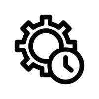 hora administración icono. línea icono para tu sitio web, móvil, presentación, y logo diseño. vector