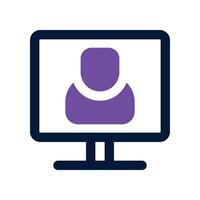 online conference icon. mixed icon for your website, mobile, presentation, and logo design. vector