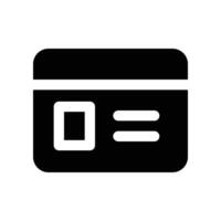 credit card icon. glyph icon for your website, mobile, presentation, and logo design. vector
