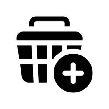 add to cart icon. glyph icon for your website, mobile, presentation, and logo design. vector