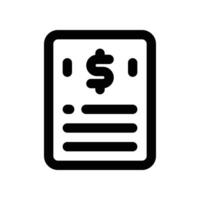 invoice icon. line icon for your website, mobile, presentation, and logo design. vector