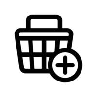 add to cart icon. line icon for your website, mobile, presentation, and logo design. vector