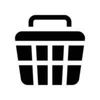 shopping basket icon. glyph icon for your website, mobile, presentation, and logo design. vector