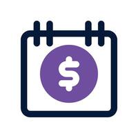 payday icon. dual tone icon for your website, mobile, presentation, and logo design. vector