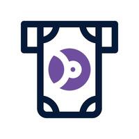 atm icon. dual tone icon for your website, mobile, presentation, and logo design. vector