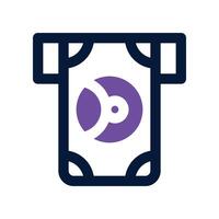 atm icon. dual tone icon for your website, mobile, presentation, and logo design. vector