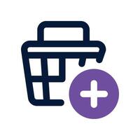 add to cart icon. dual tone icon for your website, mobile, presentation, and logo design. vector