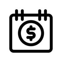 día de paga icono. línea icono para tu sitio web, móvil, presentación, y logo diseño. vector