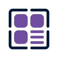 barcode icon. dual tone icon for your website, mobile, presentation, and logo design. vector