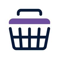 shopping basket icon. dual tone icon for your website, mobile, presentation, and logo design. vector