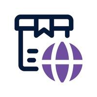 worldwide icon. dual tone icon for your website, mobile, presentation, and logo design. vector
