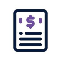 invoice icon. dual tone icon for your website, mobile, presentation, and logo design. vector