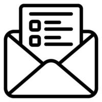 icono de línea de correo electrónico vector