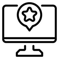 computer line icon vector