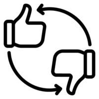 feedback loop line icon vector