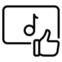 music line icon vector