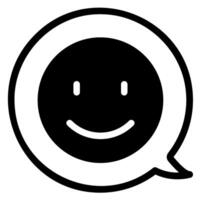 chat glyph icon vector