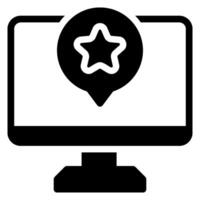 computer glyph icon vector