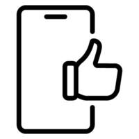 smartphone line icon vector