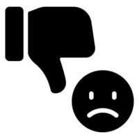 bad review glyph icon vector