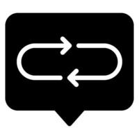 chat glyph icon vector