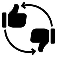 feedback loop glyph icon vector