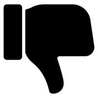 thumb down glyph icon vector