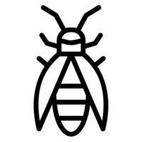 firefly line icon vector