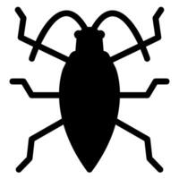 insecto glifo icono vector