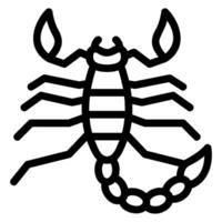 scorpion line icon vector