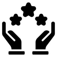hands glyph icon vector