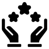 hands glyph icon vector