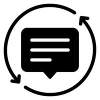 feedback glyph icon vector