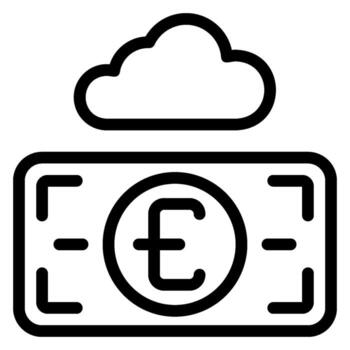 cloud line icon vector